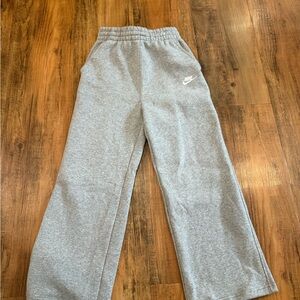 Nike Kids Light Gray Sweatpants with White Logo